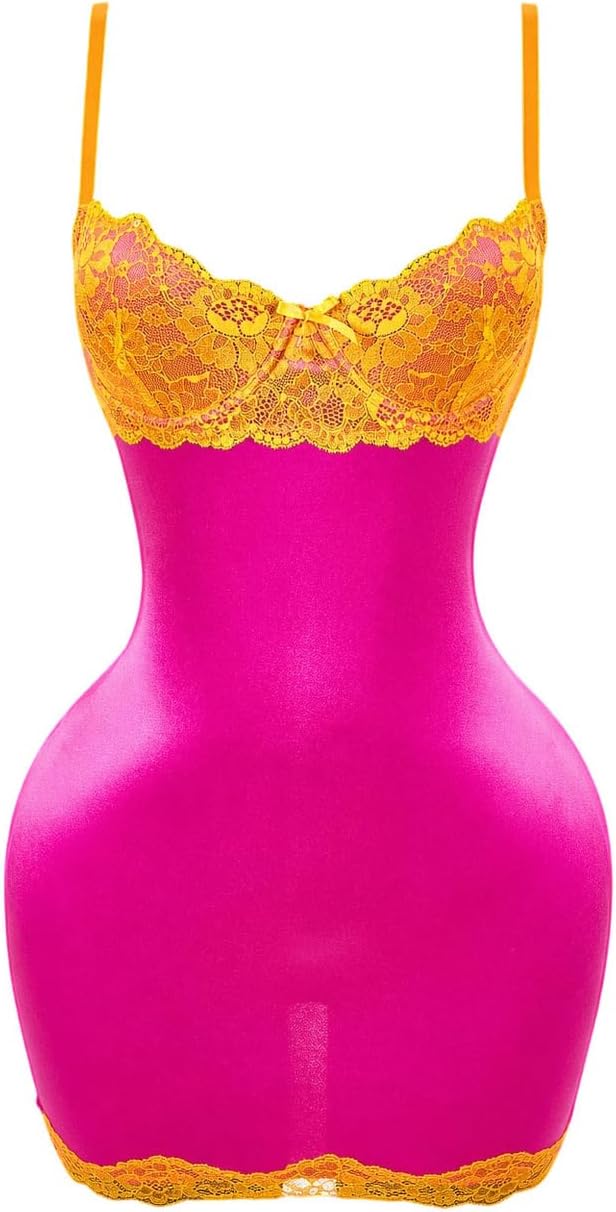SOLY HUX Women's Club Outfits Summer Floral Mini Dress Lace Bodycon Dresses | Lace Trim, Mini Dress, Spaghetti Strap, Bodycon, Party, Cami Dresses