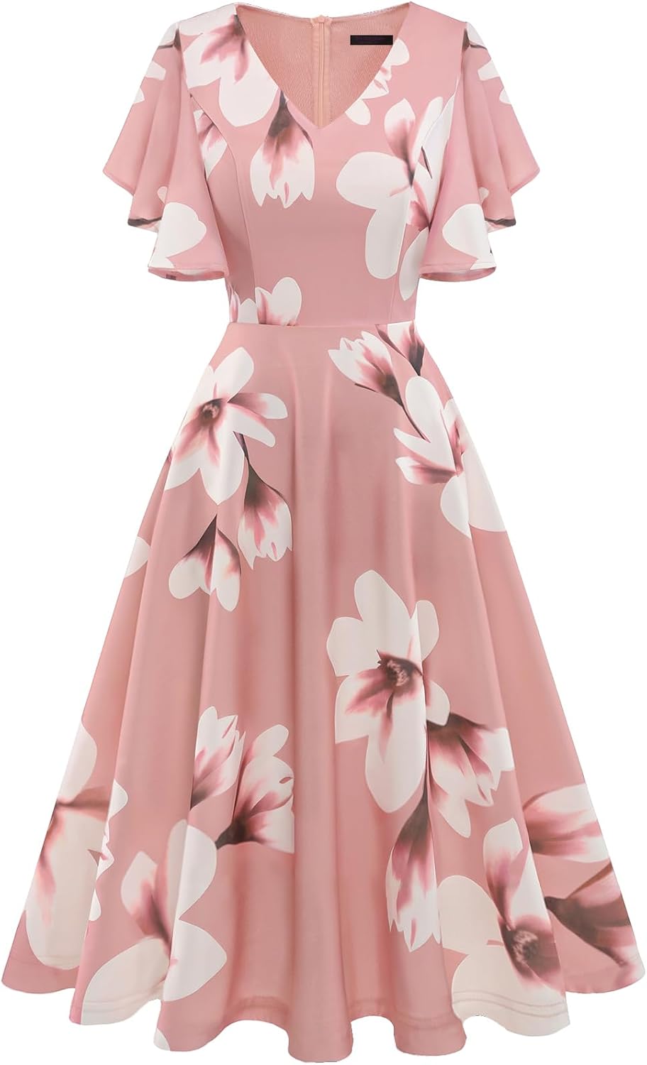 Bridesmay Women's Formal Wedding Guest Dress for Women 2026 Short Sleeve Fit and Flare Tea Party Dresses