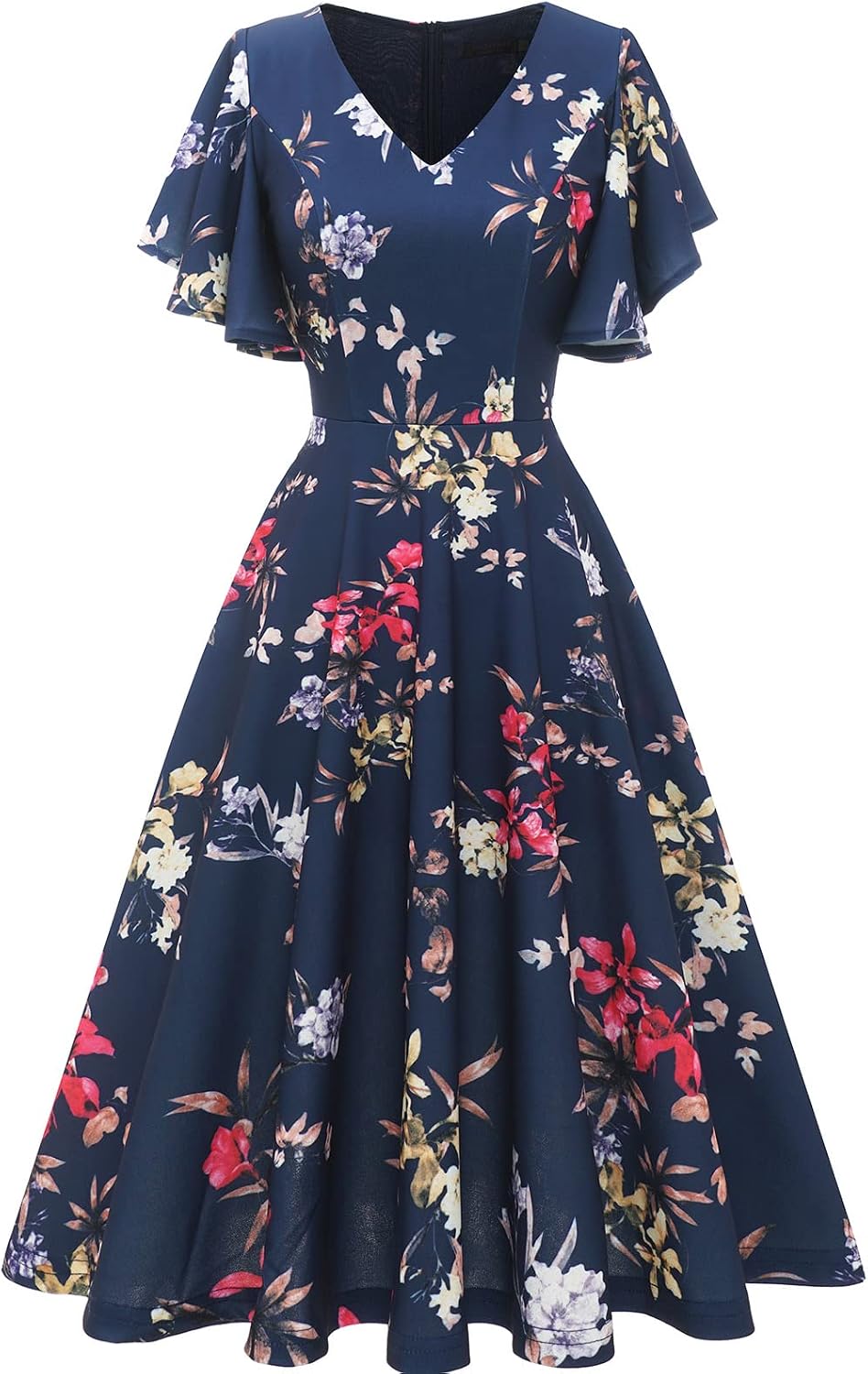 Bridesmay Women's Formal Wedding Guest Dress for Women 2026 Short Sleeve Fit and Flare Tea Party Dresses