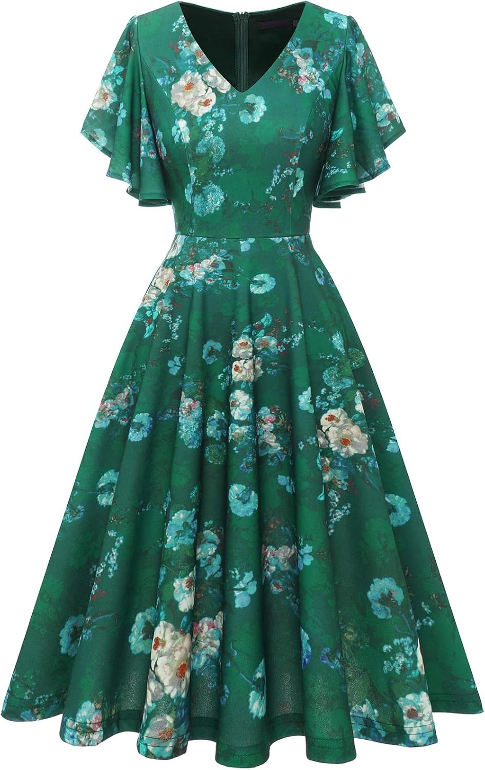Bridesmay Women's Formal Wedding Guest Dress for Women 2026 Short Sleeve Fit and Flare Tea Party Dresses