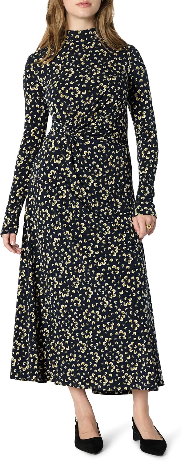 Amazon Essentials Women's Fit and Flare Jersey Long-Sleeved Maxi Dress