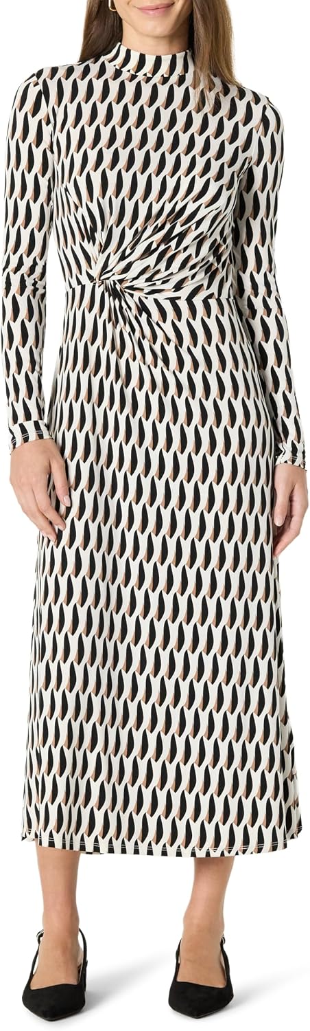 Amazon Essentials Women's Fit and Flare Jersey Long-Sleeved Maxi Dress